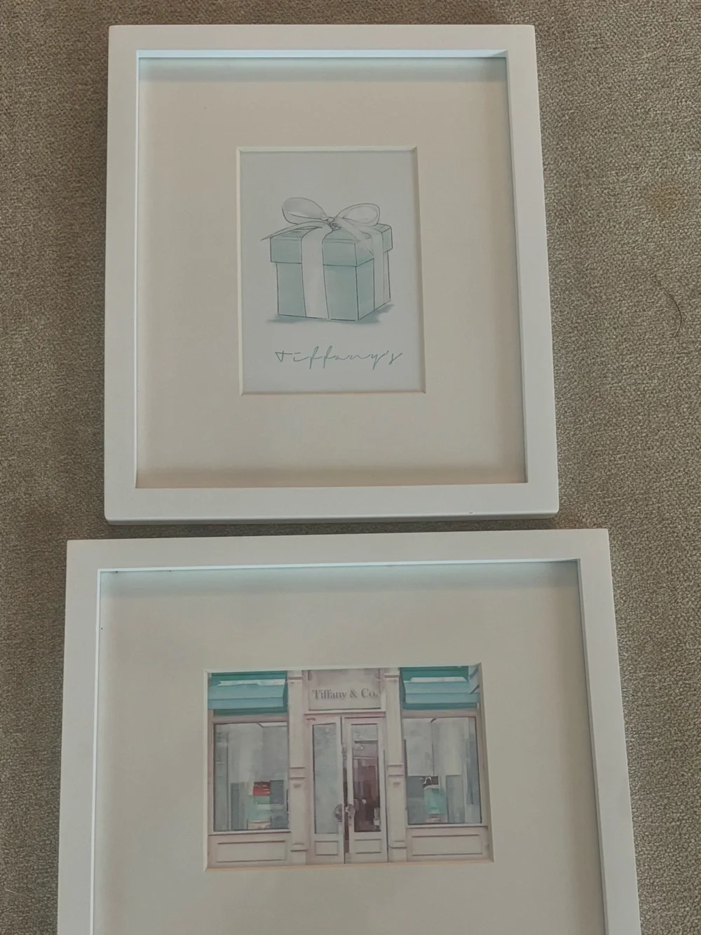 Tiffany and co inspired matted prints